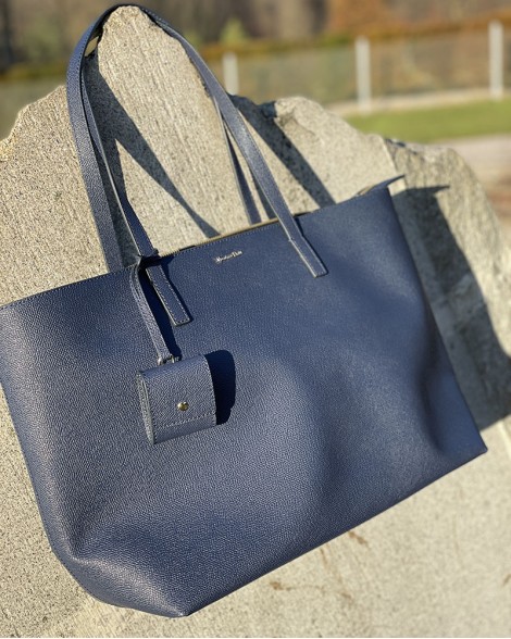 Kabelka dámská Massimo Dutti PLAIN ELEGANT navy